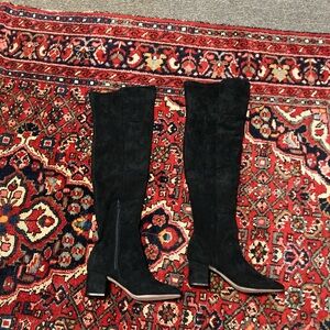 NWT & Box Ann Taylor Black Over The Knee Boots - Size 7.5 - Style 579762